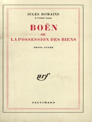 cover image of Boën ou La possession des biens